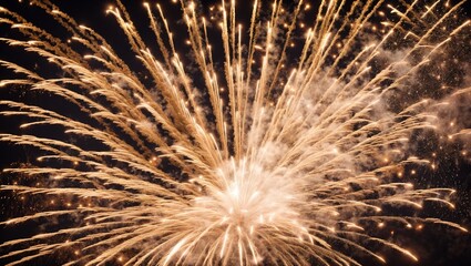 Obraz premium Golden Fireworks Explosion