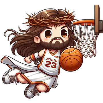 recommend clip art: Jesus takes flight in the all star dunk contest