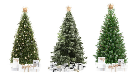 christmas tree isolated on white