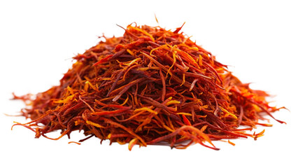 Fototapeta premium Healthy spice Saffron on white or transparent background
