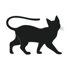 A Halloween cat silhouette vector