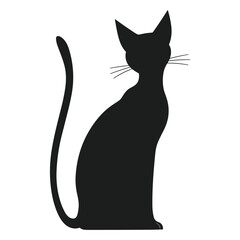 A Halloween cat silhouette vector
