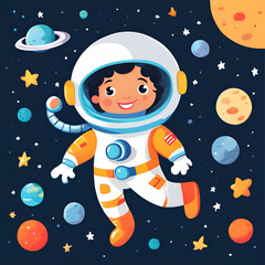 Naklejka premium astronaut in space