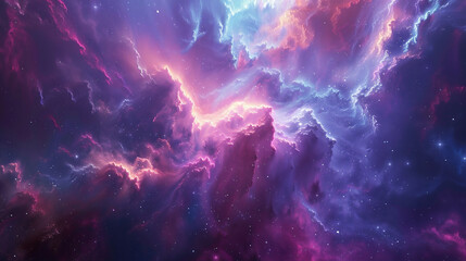 宇宙の星雲と銀河、幻想的な風景