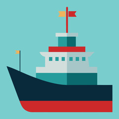 Vector illustration of a ship