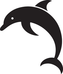 Dolphin Silhouettes. dolphin silhouette vector illustration. Dolphin silhouette - marine mammal. Bottlenose dolphin