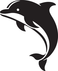 Dolphin Silhouettes. dolphin silhouette vector illustration. Dolphin silhouette - marine mammal. Bottlenose dolphin