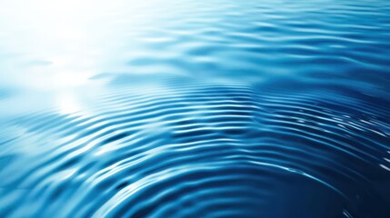 Naklejka premium A serene blue background with gentle ripples resembling a calm ocean surface 