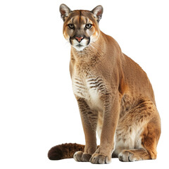 Naklejka premium Cougar, isolated, transparent background, white background, no background