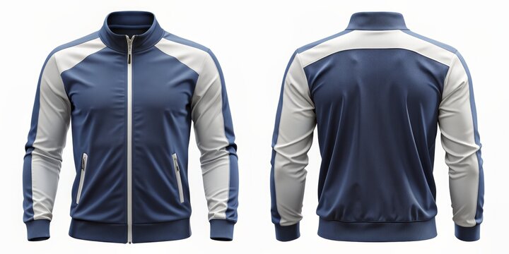Blank tracksuit top, jacket design, sportswear, track front