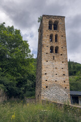 Bell Tower of Sant Marti Church in Bescaran,  Catalonia