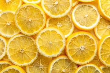 Lemon citrus slices bold yellow texture summer background
