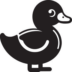 duck silhouette vector logo template. Lake Ducks Vector Silhouette. Rubber duck / ducky bath toy flat icon