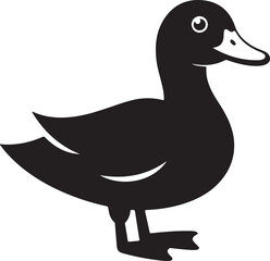 duck silhouette vector logo template. Lake Ducks Vector Silhouette. Rubber duck / ducky bath toy flat icon
