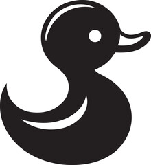 duck silhouette vector logo template. Lake Ducks Vector Silhouette. Rubber duck / ducky bath toy flat icon
