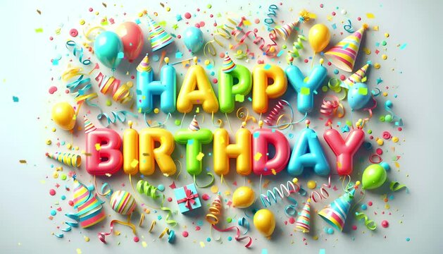 happy birthday party celebration confetti 