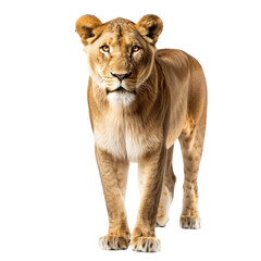 Fototapeta premium Lioness, isolated, transparent background, white background, no background