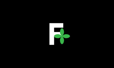 F Leaf Logo Initial Green Nature