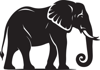 elephant wild animal icon vector, sign, symbol, logo, editable stroke, flat design style isolated on transparent background. elephant silhouette side view use for web and app.