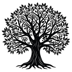 Tree Silhouette Vector Illustration
