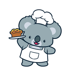 Adorable cute Koala cartoon celebrates perfect for merchandise purposes