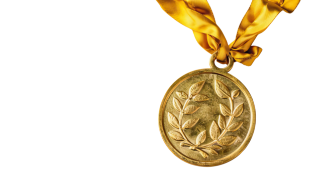 Gold medal transparent background