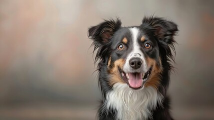 Fototapeta premium A close-up portrait of a Border Collie with sparkling eyes.