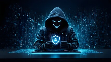 Good protection from hacker attack, cybersecurity concept, data protection or firewall, Hack.