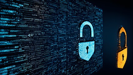 Good protection from hacker attack, cybersecurity concept, data protection or firewall, Hack.