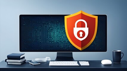 Good protection from hacker attack, cybersecurity concept, data protection or firewall, Hack.