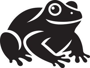 Frog silhouette vector. Frog logo vector design template, Silhouette Frog logo animal, Illustration. Frog silhouette. 