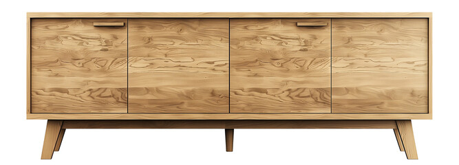 Isolate cabinet wood beige on transparent backgrounds 3d rendering, PNG