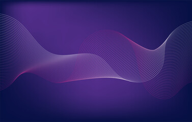 Abstract technology particles wave lines mesh background. futuristic technology banner design