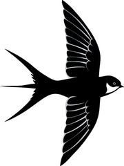 A black and white drawing of a bird with a white background