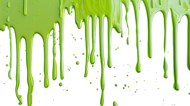 Green paint leaking transparent background transparent background