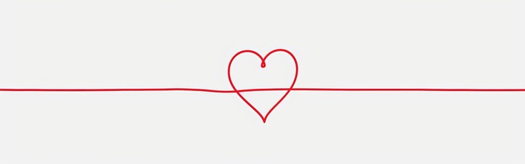 Minimalist Line Art Heart for Valentine's Day