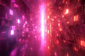 Futuristic digital art of a vibrant technological landscape symbolizing innovation progress and modernity in a dynamic design