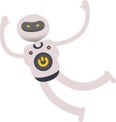 Robot Character Relaxing and Jumping
