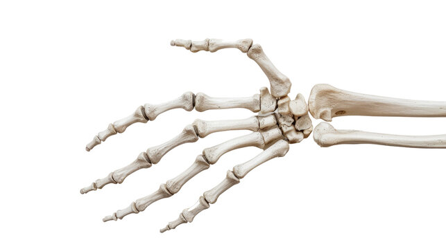 Human hand skeleton transparent background
