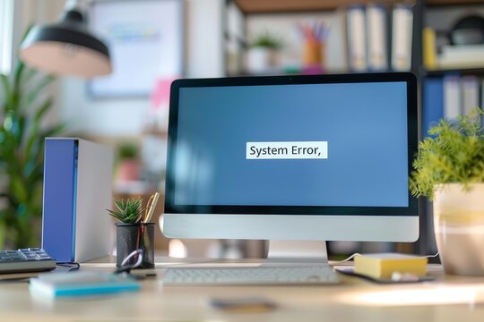 system error on screen laptop