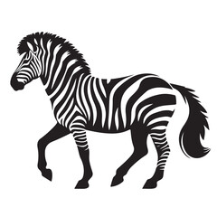  zebra Silhouette vector white back ground