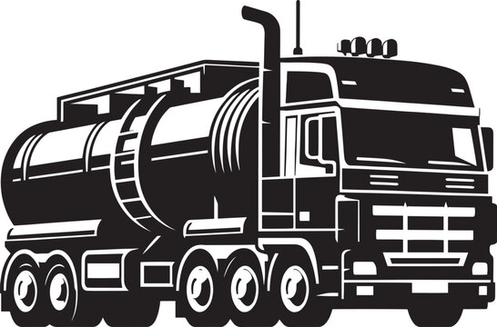 black and white tanker truck clip art preview