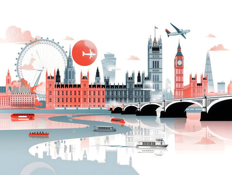Panorama of London England