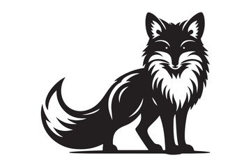 Obraz premium fox silhouette style vector illustration art isolated on transparent background - Generative AI