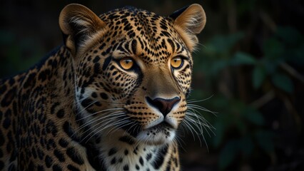 Naklejka premium Majestic Leopard Portrait
