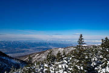 厳冬期の黒斑山
