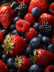 Obraz premium Detailed Vibrant Berries Close-Up