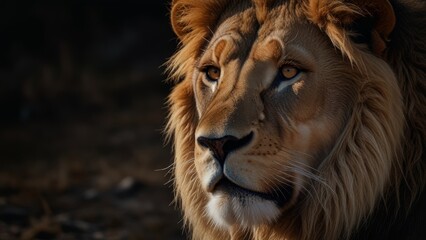 Fototapeta premium Majestic Lion Portrait