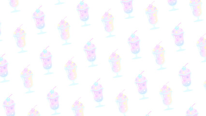 グラデーションソーダフロートパターン♪PNG