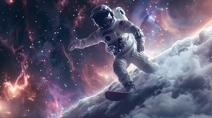 Astronaut Surf in Space
